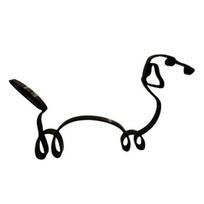 Metalinė gyvūnų figūrėlė, šuo, katė, minimalistinis meno skulptūros stalo dekoras, abstraktus šuns ar katės ornamentas namų biuro stalui, židinio stalui E