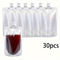 30pcs Espresso Liquid Disposable Dispensing Bags Cold Brew Iced Drops Packing Bags, Transparent Frosted Seal Liquid Nozzle Bags 30pcs