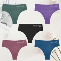 FINETOO 5 vnt./rinkinys Kūno formavimo kelnaitės Moteriški apatiniai Aukšto juosmens kelnaitės Moteriški apatiniai drabužiai Seksualios G-string kelnaitės Bodyslim M-L&Set