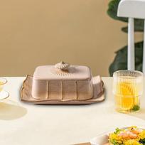 Keraminė sviestinė - Stilingas padėklas laikymui ir pateikimui chaki