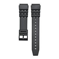 20 mm universalus dervos dirželis Casio W-87H W-88HD W-727H W-728H laikrodžiams, nerūdijančio plieno sagtelė, vandeniui atsparus, vyriškas, TPU, keičiamas juostelės apyrankės laikrodžio aksesuaras juoda
