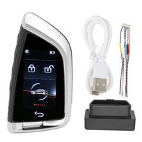 Išmanusis nuotolinio valdymo automobilio rakto skystųjų kristalų ekranas, apsaugantis nuo praradimo „Bluetooth 5.0“ berakčio įėjimo automatinio užrakinimo raktų pakabukas vienam sidabras