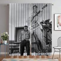 Elegantiškos kambario užuolaidos 2 vnt. Elvis svetainės užuolaida Užuolaidos miegamajam Žaliuzės Helovino dekoracija Pertvara virtuvei Namai W50xH70cmx2pcs-CL