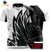 Men's T-shirt Quick Drying Tee Shirt Game competition Clothes Printed Short sleeve T shirts Boys Breathable Sport Tops L