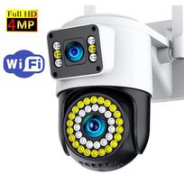 LS VISION 4K 8MP IP Camera WiFi and 4G Outdoor 10X Zoom Waterproof Wireless Camera Triple Lens Dual Screen Voice ColorNight Vision CCTV 6MP No Zoom