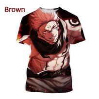 Vasarinis Anime Jujutsu Kaisen 3D spausdinti marškinėliai vyrams ir moterims, kasdieniai Hip Hop Harajuku trumparankoviai marškinėliai viršutiniai drabužiai L