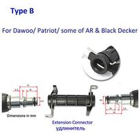 Aukšto slėgio plovimo žarnos vamzdžio prailginimo jungties adapteris Bosche AR Black Decker Patriot Dawoo ruda