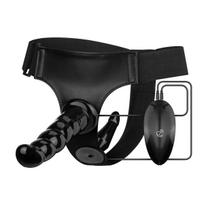 EasyToys Vibrating Strap-on Set vibruojantis dvigubas strap-on dildo