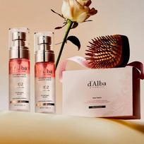 d'Alba Rosy Freesia Plaukų Kvepalų Serumo Dvigubas Rinkinys su Išskirtiniu Šepečiu (50 ml x 2)