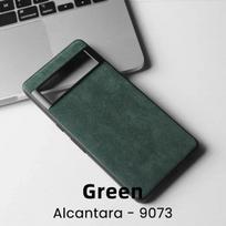Luxury Alcantara Phone Case for Google Pixel 8 Pro 9 Pro XL 5G 7 7A 6A 6 3 3A Pixel Fold Natural Suede Leather Protection Cover For Google8 žalia