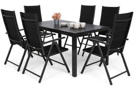 Lauko baldų komplektas Ibiza 150 cm, juoda