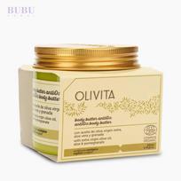 „La Chinata“ drėkinantis kūno sviestas OLIVITA su alyvuogių aliejumi, alijošiumi ir granatu, 200 ml