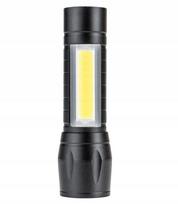 USB įkraunamas LED rankinis 10 cm taktinis žibintuvėlis