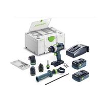 Festool Akumuliatorinis kalantis gręžtuvas-suktuvas QUADRIVE TPC 18/4 5,0/4,0 I-Set/XL