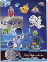 Kosmosas. Užduotėlių ir spalvinimo knyga su spindinčiais lipdukais - Nėra Autoriaus