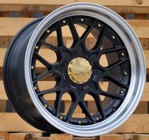 Ratlankis HAXER HX025 R18x9 10x120 ET 35 CB 72.6 (Black Half Matt Polished Lip) (690 kg)