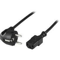 Deltaco CEE 7/7 – C13 power cable with angled plug, 10 m, black (DEL-111A)