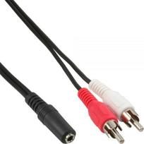 Intos InLine 2 x RCA male to 3.5 mm female cable, 1.5 m (89940)