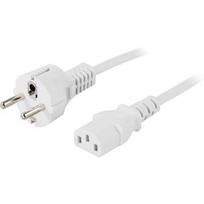 Deltaco CEE 7/7 – C13 power cable, 3 m, white (DEL-110MV)