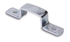 Cinkuotas plokščias spaustukas ovaliai kilpai 42x22 mm atstumu tarp skylių: 57 mm atstumas