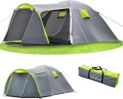 "Campela Tourist Tent", Šeimyninė palapinė, tropinė, 3-4 asmenims, 3000 m vandeniui atspari, su lipniomis siūlėmis, CA0013