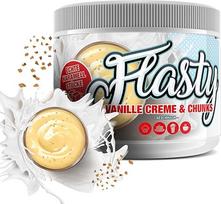 "Flasty" skonio milteliai (vanilės grietinėlės gabalėliai) su daugybe tikrų gabalėlių (karamelės gabalėlių) 1 x 250 g - daugiau nei tik skonis - mažo kaloringumo skonio milteliai, kurių vienoje porcijoje yra tik 8 kcal