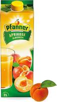 "Pfanner" abrikosų nektaras (1 x 2 l) - vaisių gėrimas, kuriame yra ne mažiau kaip 40 % vaisių - sulčių gėrimas iš abrikosų