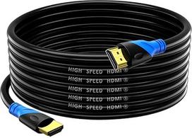"Rommisie" 4K/60HZ HDMI kabelis 12 m (HDMI 2.0, 18Gb/s) itin didelės spartos auksu dengtos jungtys, eterneto garso grįžtamasis vaizdo įrašas 4K, Full HD1080p, 3D suderinamas su "Blu-Ray" nešiojamuoju kompiuteriu PS3 PS5 PS9 PC HDTV