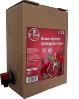 "Sivifood" granatų sultys 3 litrų pakuotėje - 100% natūralios veganiškos sultys iš granatų sulčių koncentrato Granatų sulčių koncentratas Be priedų Be pridėtinio cukraus Maišelis dėžutėje Veganiška