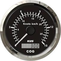 KUS Universalus GPS spidometras 15 mazgų 28km/h spidometras valtis jachta 85mm apšvietimas juodas 9-32V