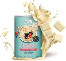 SHAPE REPUBLIC Manų kruopų košė "Baltasis šokoladas" (14 porcijų) - daug baltymų ir tik 221 kcal - greitai ir lengvai paruošiama