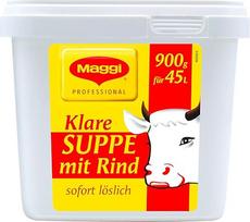 Skaidri sriuba su jautiena: jautienos milteliai, žolelės, daržovės, greitai tirpstanti, pakuotė po 1 (1 x 900 g "Gastro Box")
