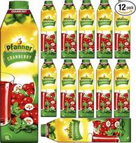 Su "Pufai Grocery", "Pfanner Cranberry" spanguolių vaisių sultys 1000 ml x 12 vnt.