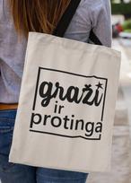 Medžiaginis maišelis „Graži ir protinga“