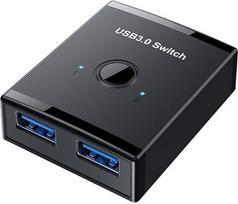 "Cablecc KVM" USB 3.0 dvikryptis jungiklis, skirtas klaviatūrai, pelei, skaitytuvui, spausdintuvui, dvikrypčiam jungikliui nuo 2 iki 1 kompiuterio arba nuo 1 iki 2 šakotuvo