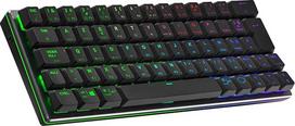 "Cooler Master" SK622 žaidimų klaviatūra, 60 % konfigūracija, žemo profilio mechaniniai jungikliai, RGB apšvietimas, "Bluetooth" ir laidinis ryšys, suderinama su "Apple/PC/Smartphone" - FR išdėstymas