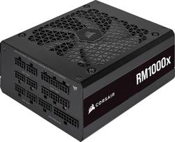 "Corsair RM1000x 80 PLUS Gold" visiškai modulinis 1000 W ATX maitinimo šaltinis (135 mm ventiliatorius su magnetiniu levitacijos guoliu, platus suderinamumas, japoniški kondensatoriai, itin greitas žadinimo laikas), ES - juodas