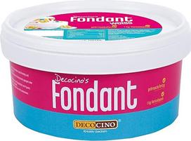 "Decocino" baltasis fondantas - 1 kg pakuotė - idealiai tinka tortams, pyragams, pyragaičiams puošti - be palmių aliejaus ir veganiškas