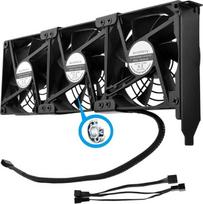 "euroharry" vaizdo plokštės ventiliatorius 3 x 92 mm PWM ventiliatorius, PCI laikiklio aušintuvas - GPU ventiliatorius, palaiko 5 V, 7 V, 12 V, palaiko pagrindinės plokštės Sys_Fan sąsają
