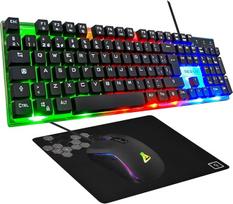 "G-Lab Combo Yttrium" klaviatūros ir pelės rinkinys 3 in 1 su QWERTY žaidimų klaviatūra 105 klavišai Žaidėjų pelė 2600 DPI Žaidėjų pelės kilimėlis PC/PS4/PS5