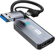 "Papeaso" vaizdo įrašymo kortelė, 4K HDMI į USB/USB C 3.0 įrašymo kortelė, 1080P 60FPS vaizdo įrašymo įrenginys, skirtas transliacijai, mokymui, žaidimams, vaizdo konferencijoms arba tiesioginei transliacijai