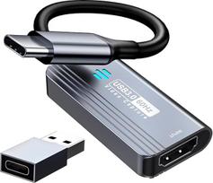 "Papeaso" vaizdo įrašymo kortelė, HDMI ir USB C 3.0 įrašymo kortelė, 1080P 60FPS vaizdo įrašymo įrenginys, skirtas transliacijai, mokymui, žaidimams, vaizdo konferencijoms arba tiesioginei transliacijai