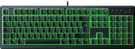 "Razer Ornata V3 X" - plokščia membraninė klaviatūra su "Chroma RGB" (tylūs membraniniai jungikliai, ergonomiška riešo atrama, klavišų dangteliai su apsauga nuo UV spindulių) QWERTZ DE išdėstymas | Juoda