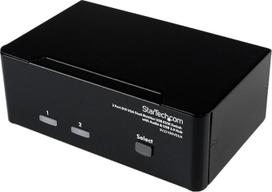 "StarTech.com" 2 prievadų DVI VGA dviejų monitorių KVM perjungiklis su garsu ir 2.0 USB šakotuvu