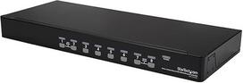 "Startech.com" 8 prievadų 1U stovo USB KVM jungiklio rinkinys su OSD ir kabeliais