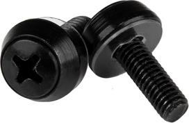 "StarTech.com" M5 x 12 mm - montavimo varžtai - 100 vnt. - M5 varžtai serverių stovams ir serverių spintoms - juodi