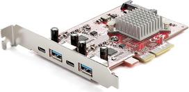 "StarTech.com" USB-C PCIe kortelė su 4 prievadais - 10Gb/s USB PCI Express išplėtimo kortelė su 2 valdikliais - 2 x USB-C ir 2 x USB-A prievadai - USB 3.1 sąsajos kortelė - pilno profilio (PEXUSB312A2C2V)