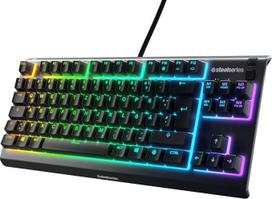 "SteelSeries Apex 3 TKL" - RGB žaidimų klaviatūra - kompaktiška be klavišų - 8 zonų RGB apšvietimas - vokiškas (QWERTZ) išdėstymas