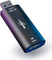 "uRage Video Capture Stick Stream Link 4K" prijungia fotoaparatus, vaizdo kameras prie kompiuterio, kad galėtumėte transliuoti arba įrašinėti vaizdo įrašus - juoda