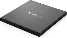 "Verbatim" išorinis plonas CD/DVD įrašymo įrenginys, USB 3.2 Gen1 su USB-C prievadu, įskaitant USB-C į USB-A kabelį, kompaktiškas dizainas, išorinis DVD įrašymo įrenginys, išorinis CD įrenginys, plonas dizainas